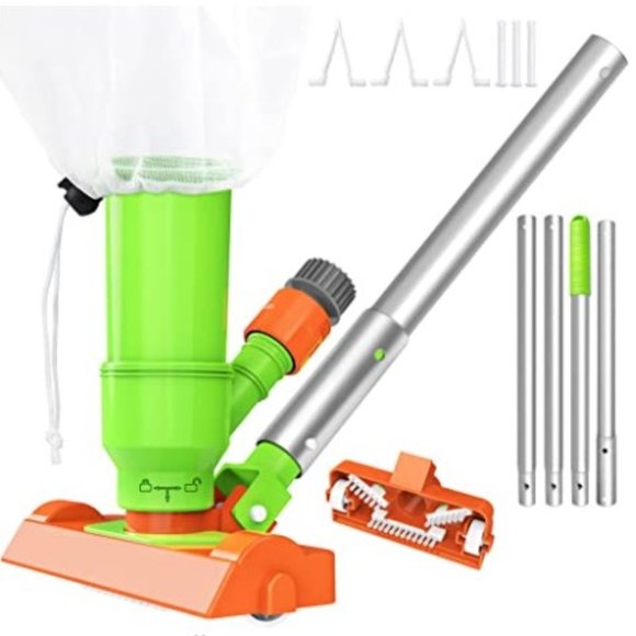 PooLuck Other 68 Portable Pool Vacuum Underwater Cleaner Wbrush Bag 4 Section 25 Pole Poshmark